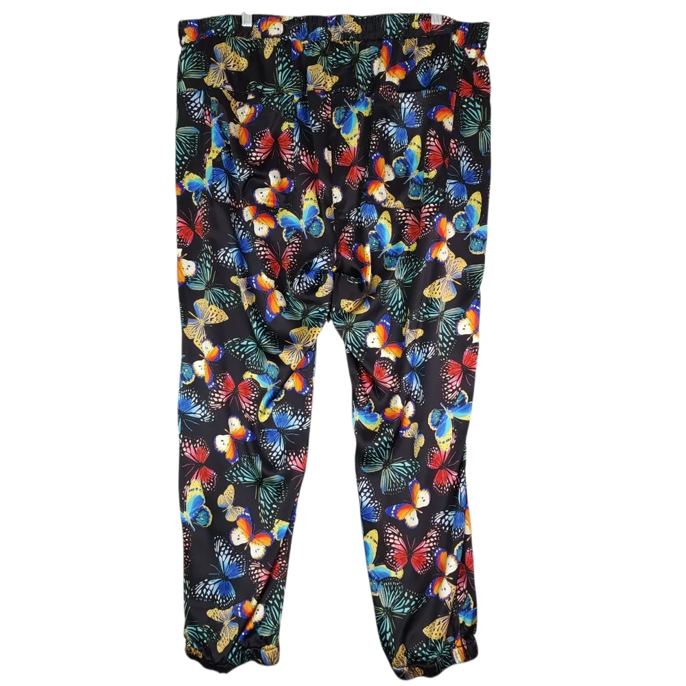 Johnny Was Silk Panya Butterfly Pull-on Jogger Pants - Picture 3 of 9